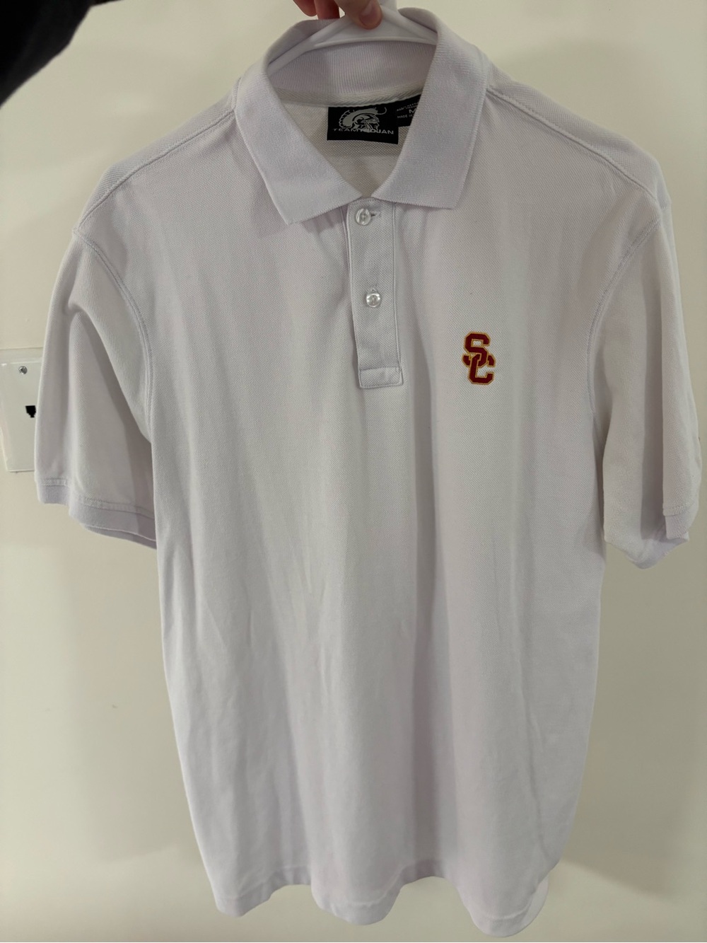 USC trojans White Men's Polo Shirt with Embroidered USC Crest